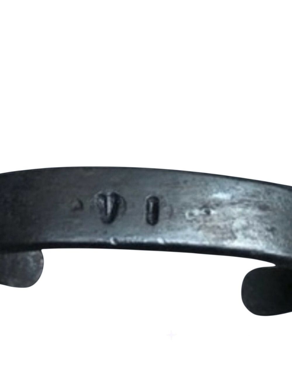 Men's  Hand-Forged Iron Cuff Bracelet – Size 8 | VI | 6-Year Anniversary Gift - Picture 3 of 9